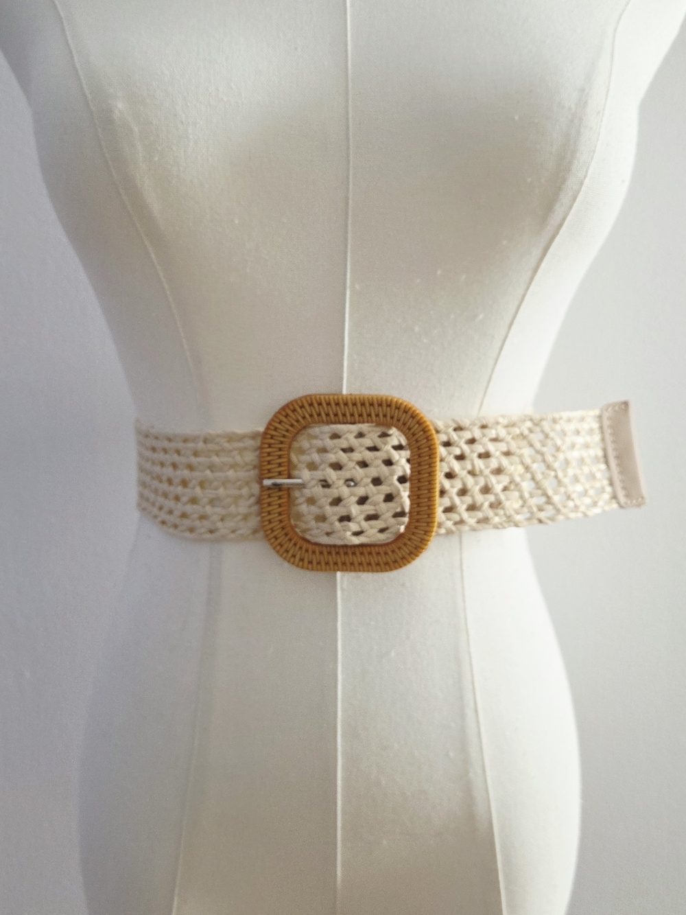 Woven Cream Belt